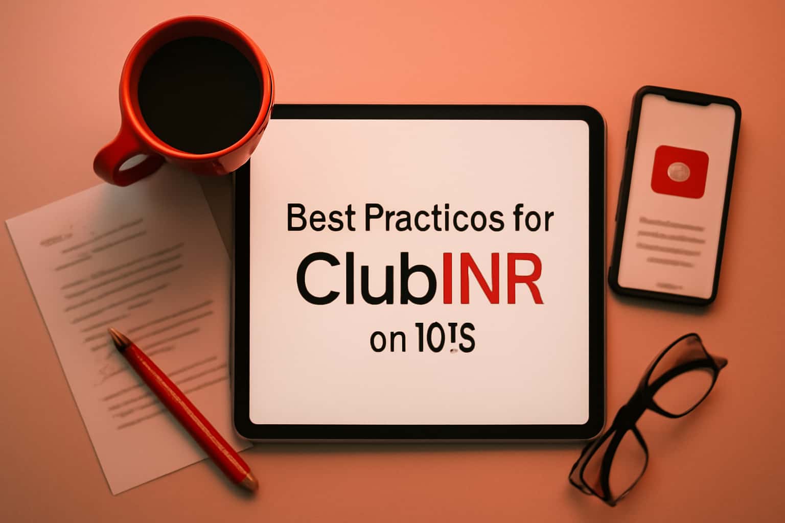 Informational scene about Best Practices for ClubINR on iOS.