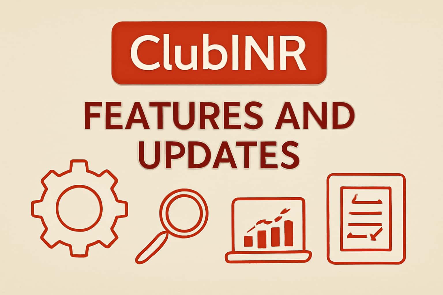 Informational scene about ClubINR features and updates.