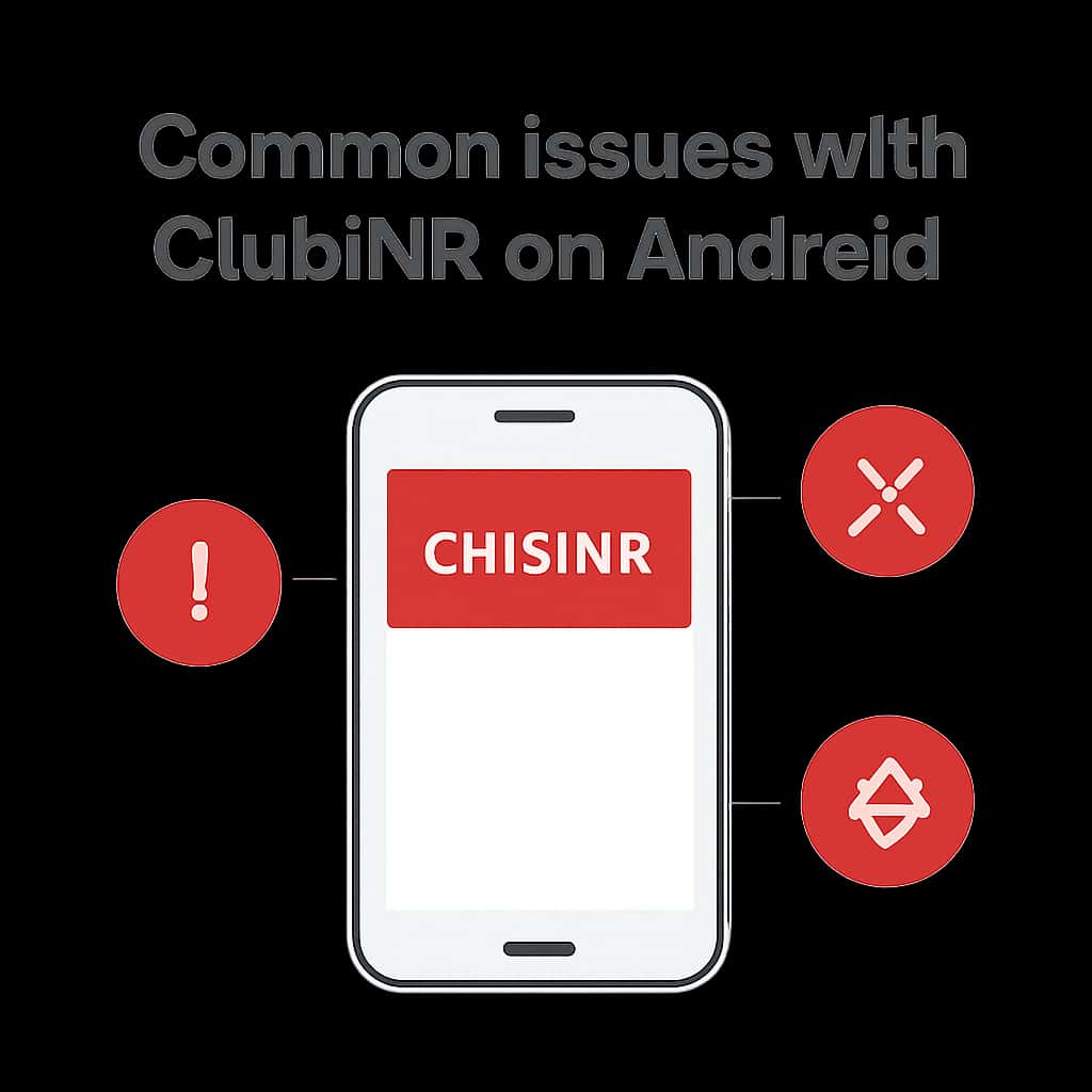 Diagram illustrating common issues encountered with ClubINR on Android.