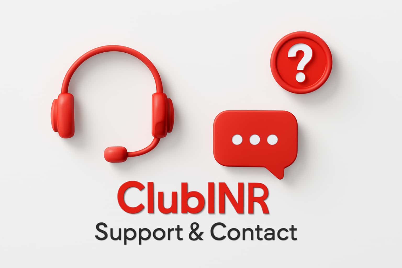 ClubINR Support & Contact Interface