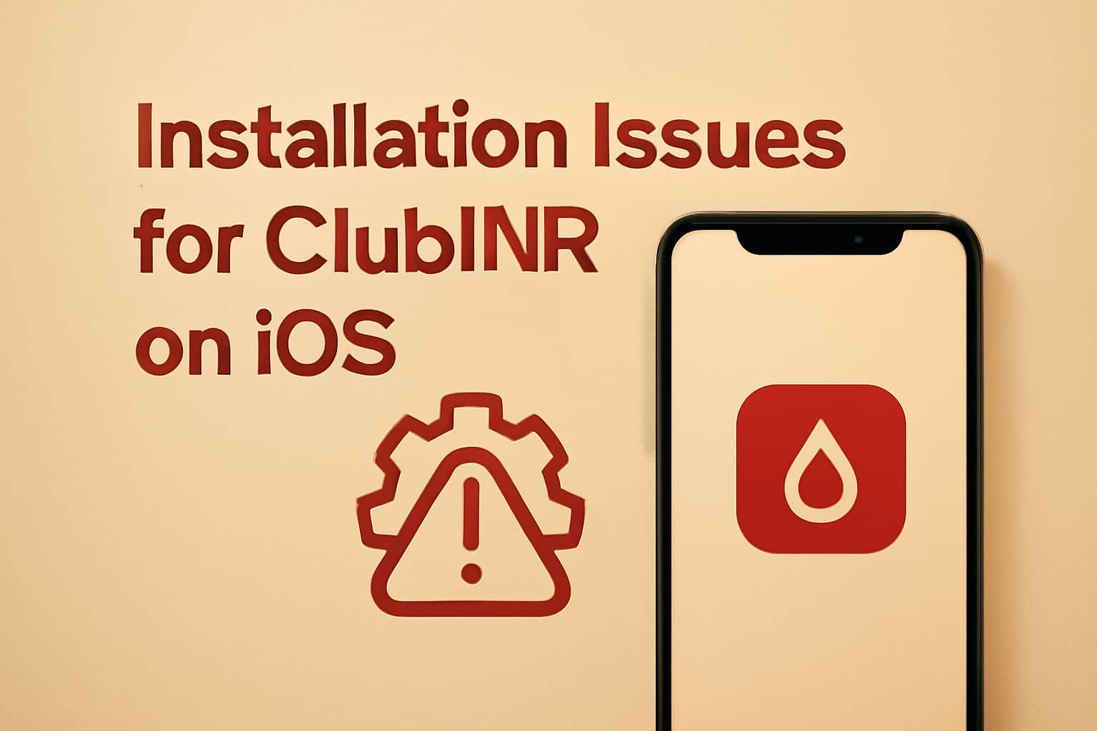 Information on installation issues for the ClubINR app on iOS.
