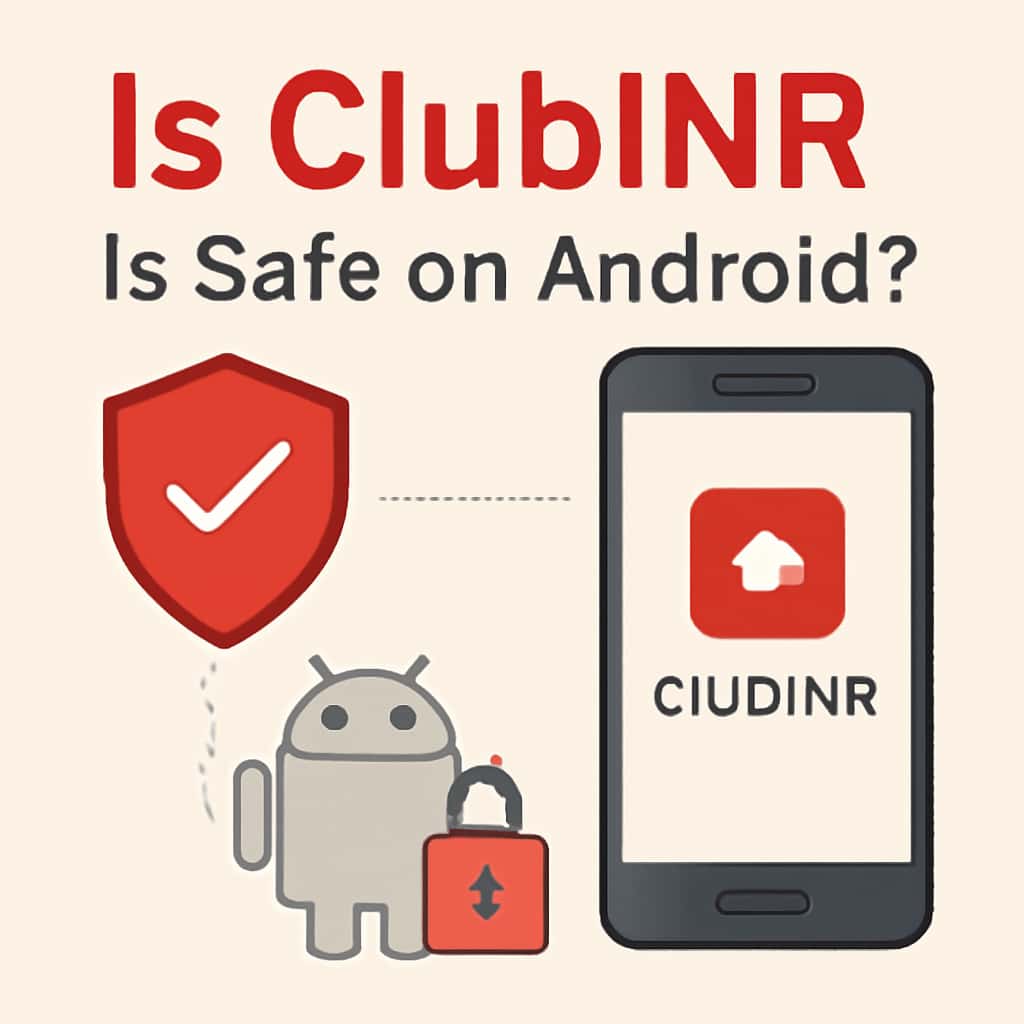 Illustration highlighting key aspects of using the ClubINR app on Android.