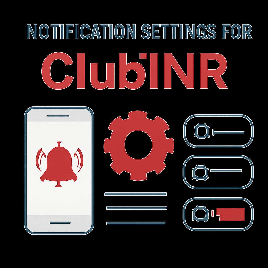 Diagram illustrating Notification Settings for ClubINR.