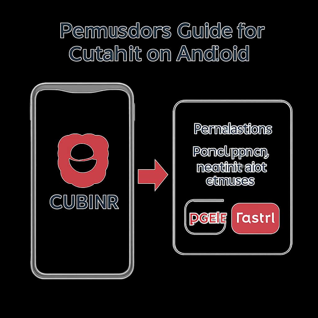 Illustration depicting the various permissions needed for the ClubINR app on Android.