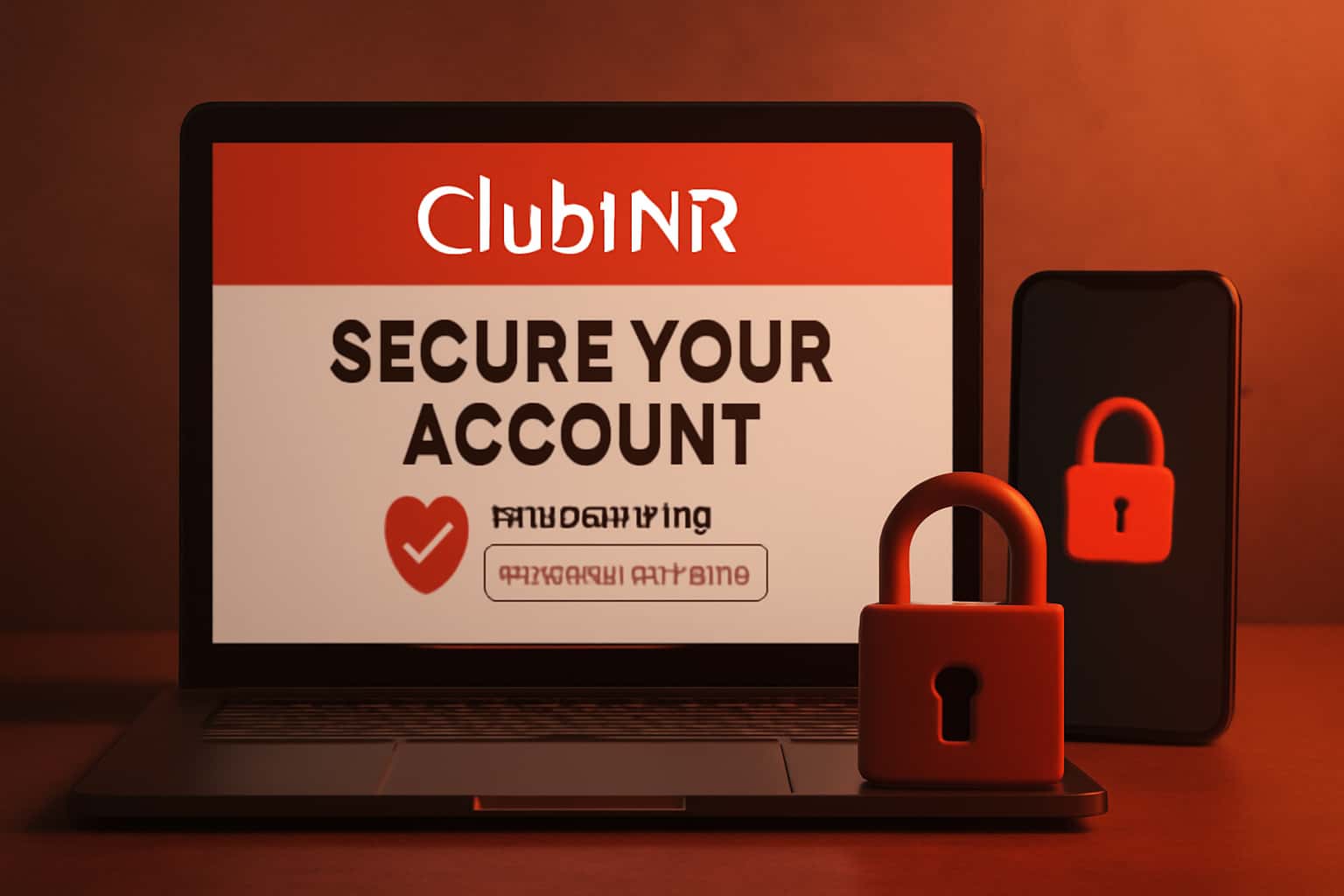 A visually captivating scene showcasing account security features.