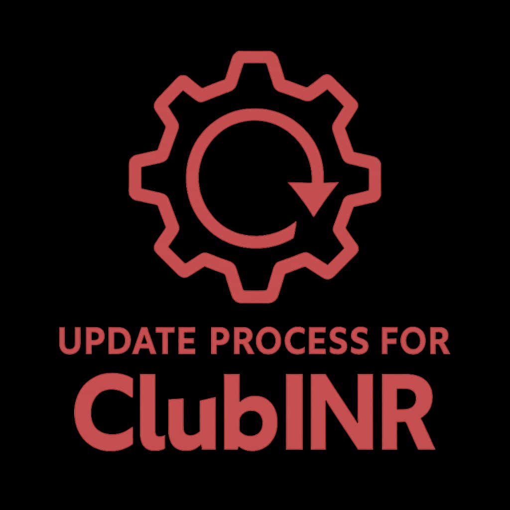 An icon representing the update process for ClubINR.